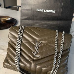 Saint Laurent Loulou Medium YSL Chain Shoulder Bag